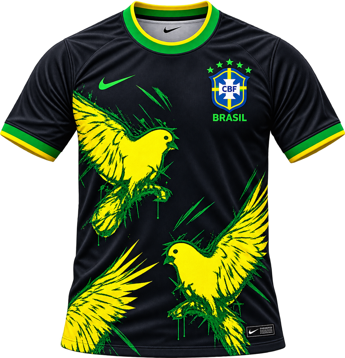Brazil Bird of Paradise Special Edition Jersey – Black Amazonian Concept (Nike Men's Kit)