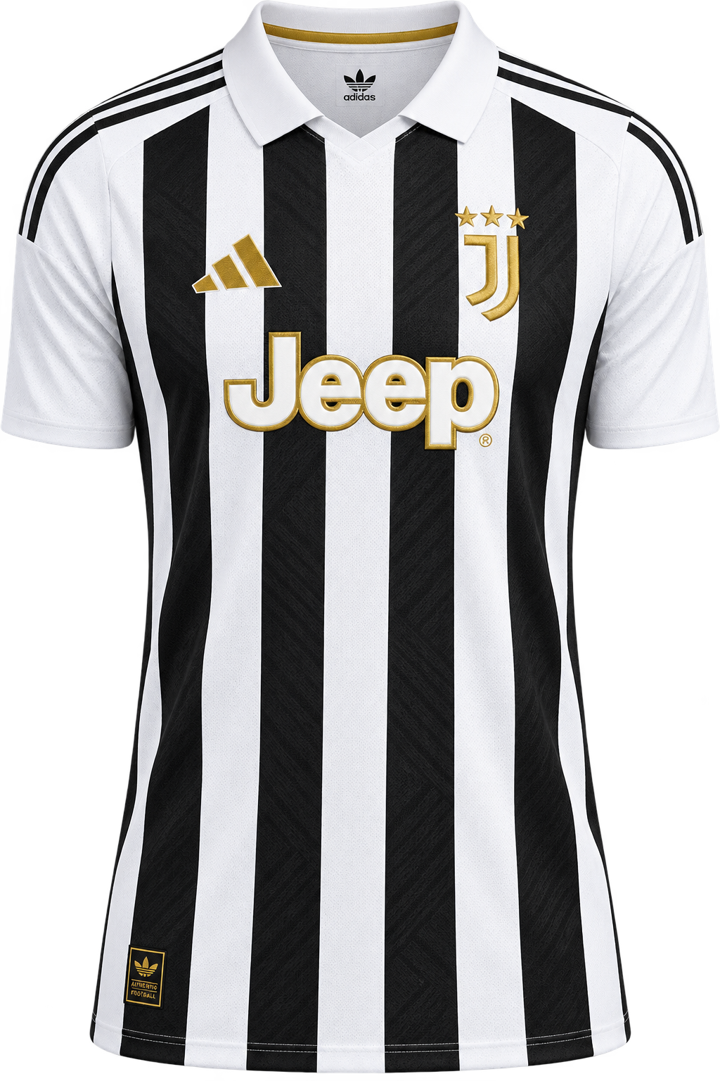 Juventus Black & White Striped Jersey