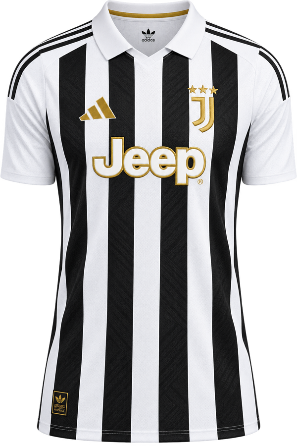 Juventus Black & White Striped Jersey