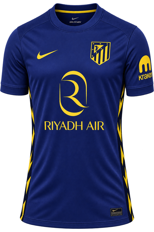 Atlético Madrid Navy & Gold Away Jersey