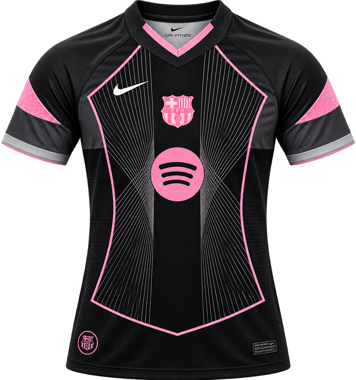 FC Barcelona 2024/25 Nike Away Jersey – Black & Pink Edition