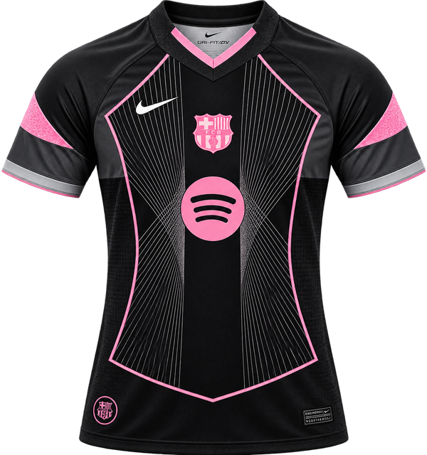 FC Barcelona 2024/25 Nike Away Jersey – Black & Pink Edition
