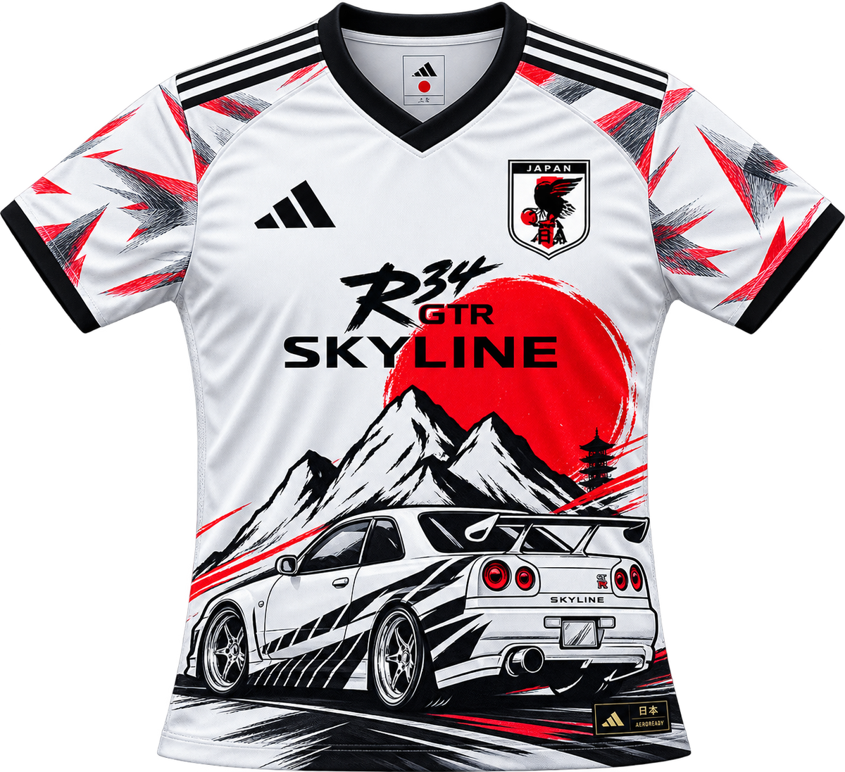 Japan x Adidas Special Edition "Nissan Skyline R34 GTR" Jersey
