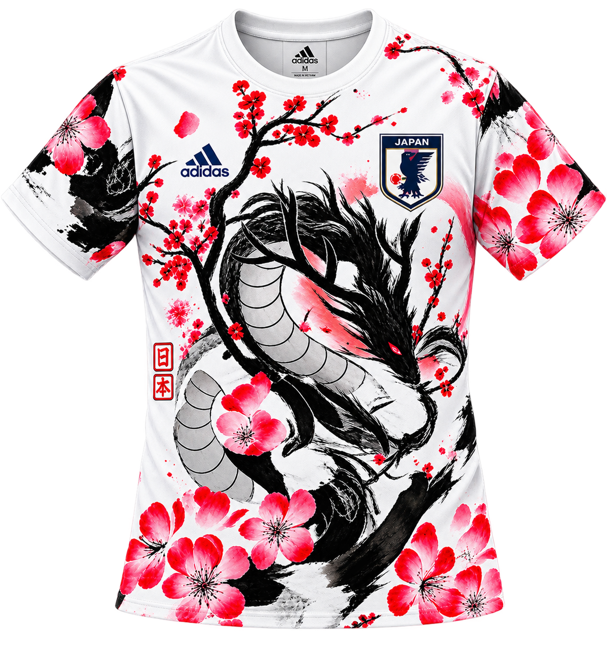 Japan x Adidas Special Edition "Ink Dragon & Sakura" Jersey