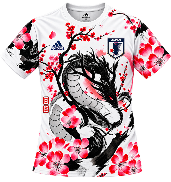 Japan x Adidas Special Edition "Ink Dragon & Sakura" Jersey