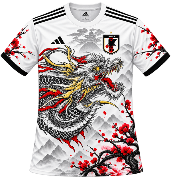 Japan x Adidas Special Edition "Red Dragon & Sakura" Jersey