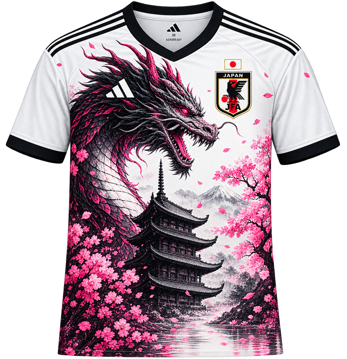 Japan x Adidas Special Edition "Dark Dragon & Sakura" Jersey