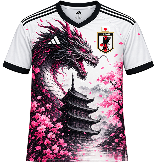Japan x Adidas Special Edition "Dark Dragon & Sakura" Jersey