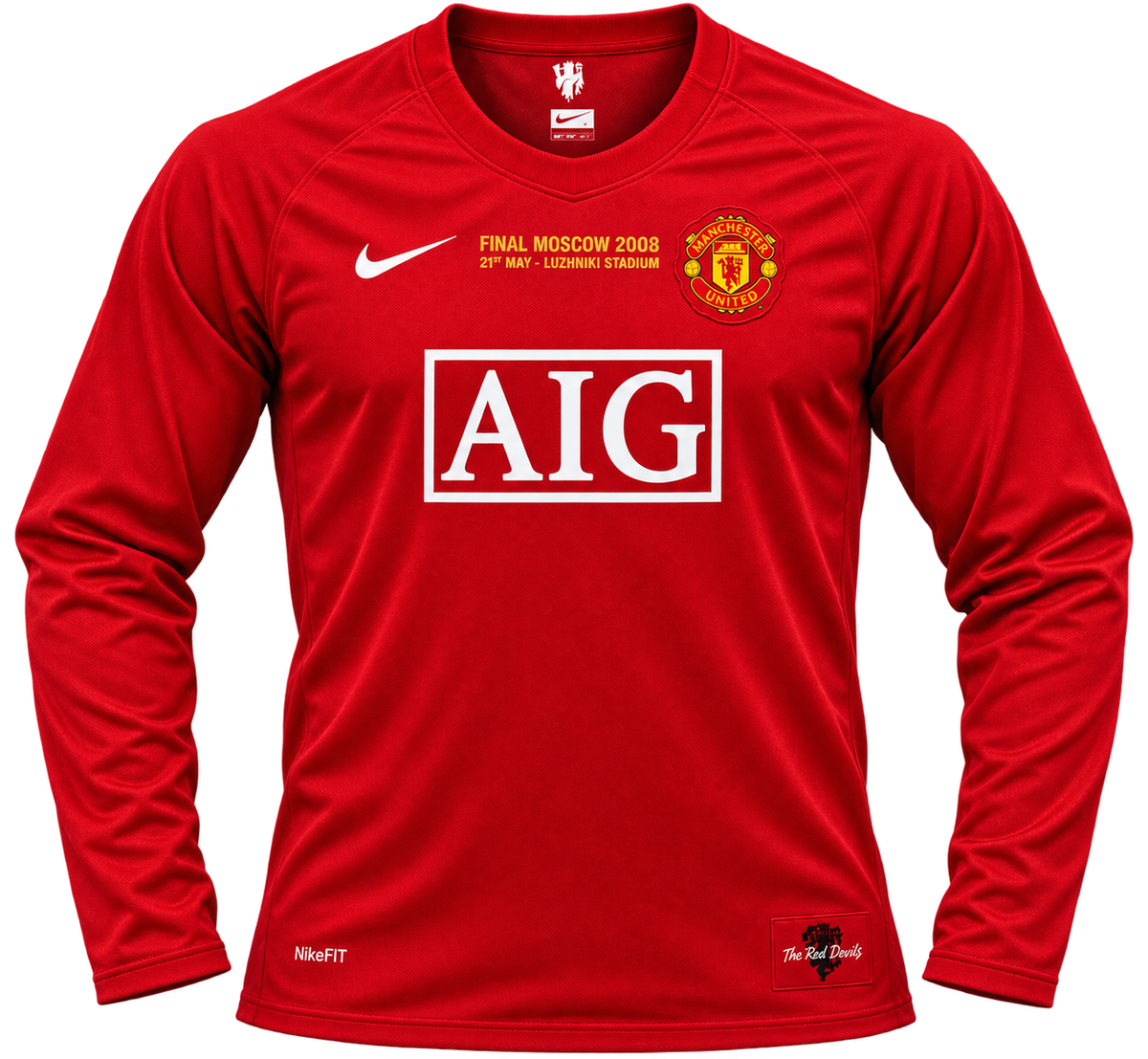 Manchester United 2008 UEFA Champions League Final Long Sleeve Jersey
