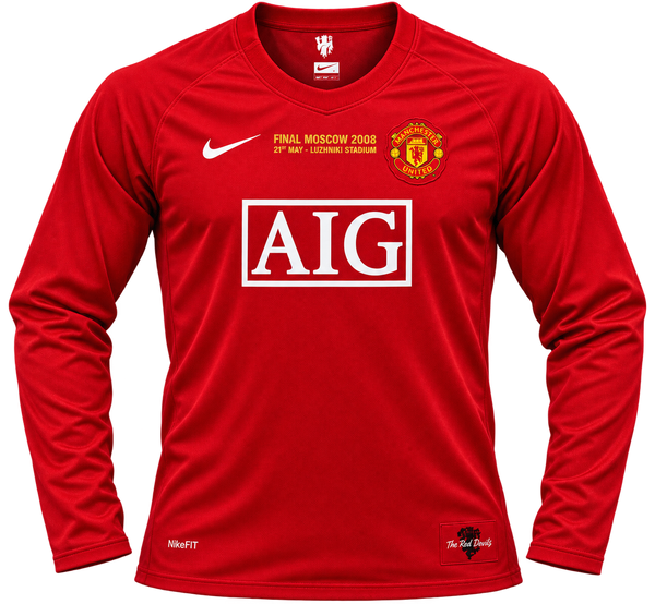Manchester United 2008 UEFA Champions League Final Long Sleeve Jersey