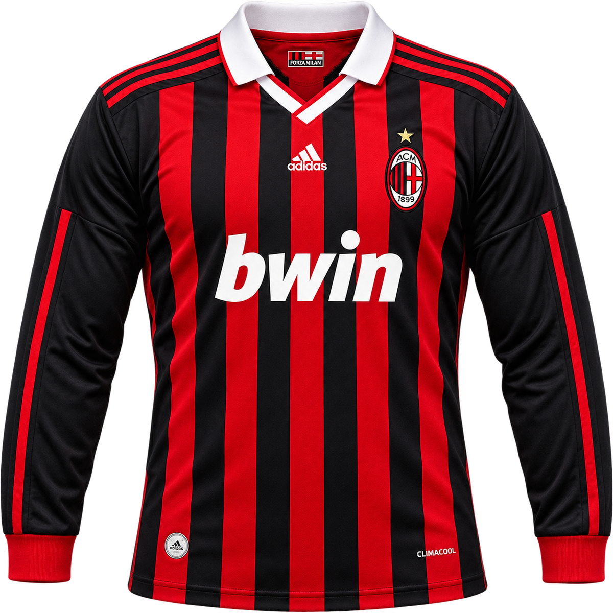 AC Milan 2002 Retro Home Long Sleeve Jersey – bwin Edition
