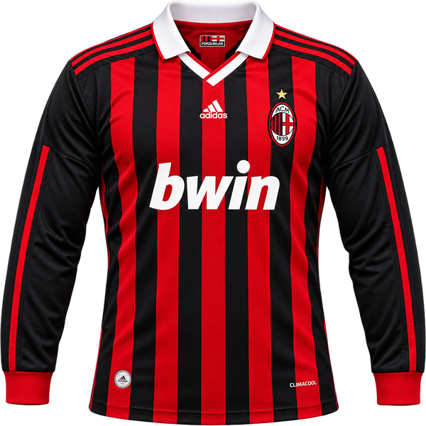 AC Milan 2002 Retro Home Long Sleeve Jersey – bwin Edition